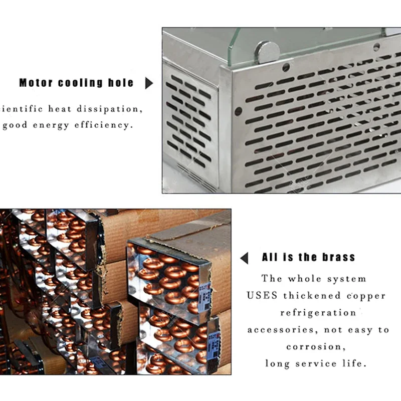 220 В настольный шкаф для салата коммерческий стол разбрасывания пиццы