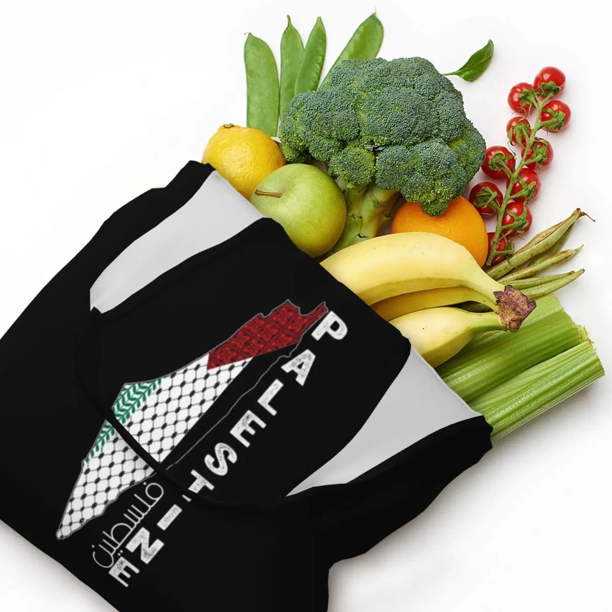 Палестинская карта Сумка-шоппер с узорами Keffiyeh Thobe Дизайнерские сумки для