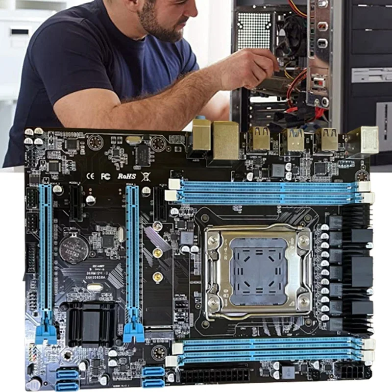 NEW-X79 X79-288 комплект материнской платы с E5 2620 CPU + 4X4G DDR3 RAM SATA кабель LGA2011 4XDDR3 слот M.2 NVME