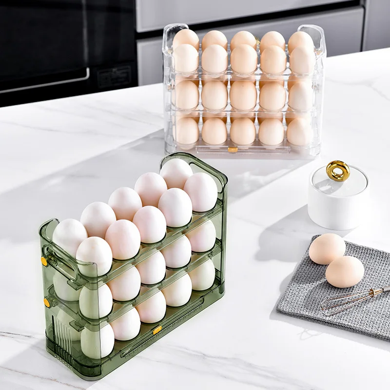 

30 Egg Storage Boxes Refrigerator Organizer Food Container Egg Crisper Holder Tray Dispenser Kitchen Storage Boxes