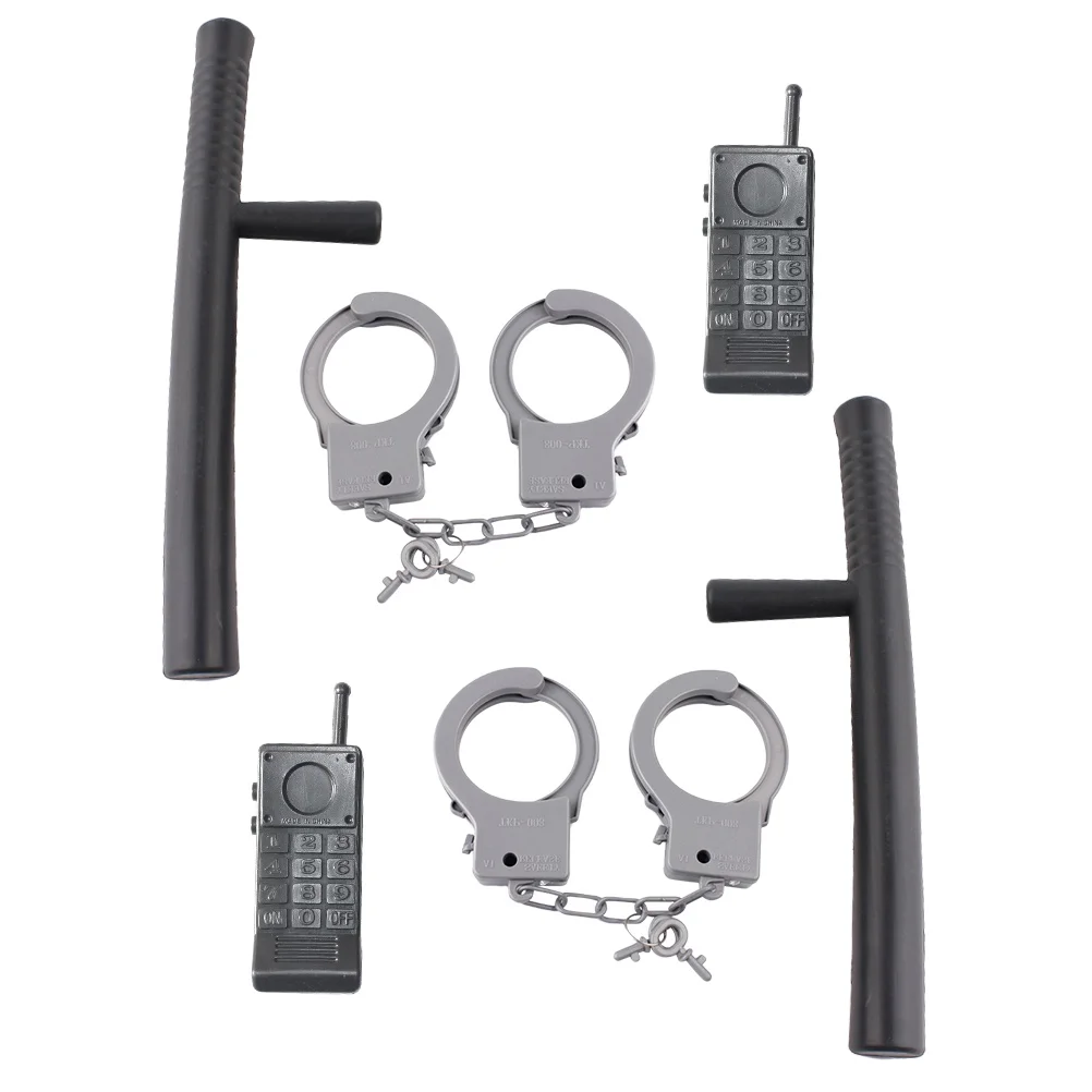 

Law Enforcement Accessories Halloween Props Costumes Kids Policeman Cosplay Kit Handcuffs Role