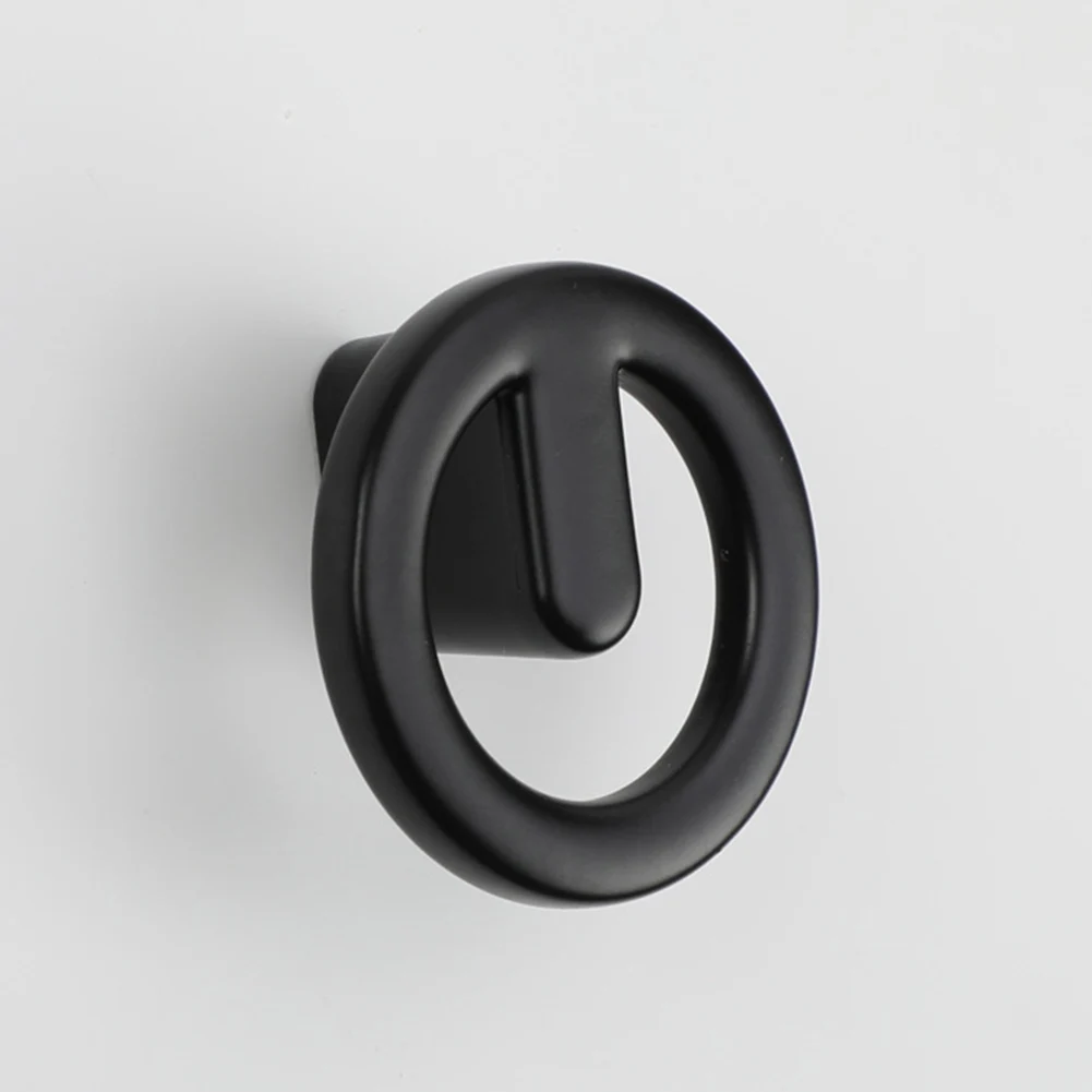

4pcs Zinc Alloy Knob Ring Wardrobe Bedroom Door Home Decor Cabinet Pulls Hardware Drawer Handle Kitchen Cupboard Modern Round