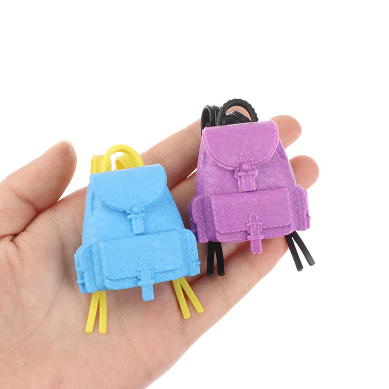 

1 pcs Mini Backpack Miniature Doll Bag Toys For 1/6 BJD Doll Schoolbag Dollhouse Decor Dolls Accessories Kids Gifts