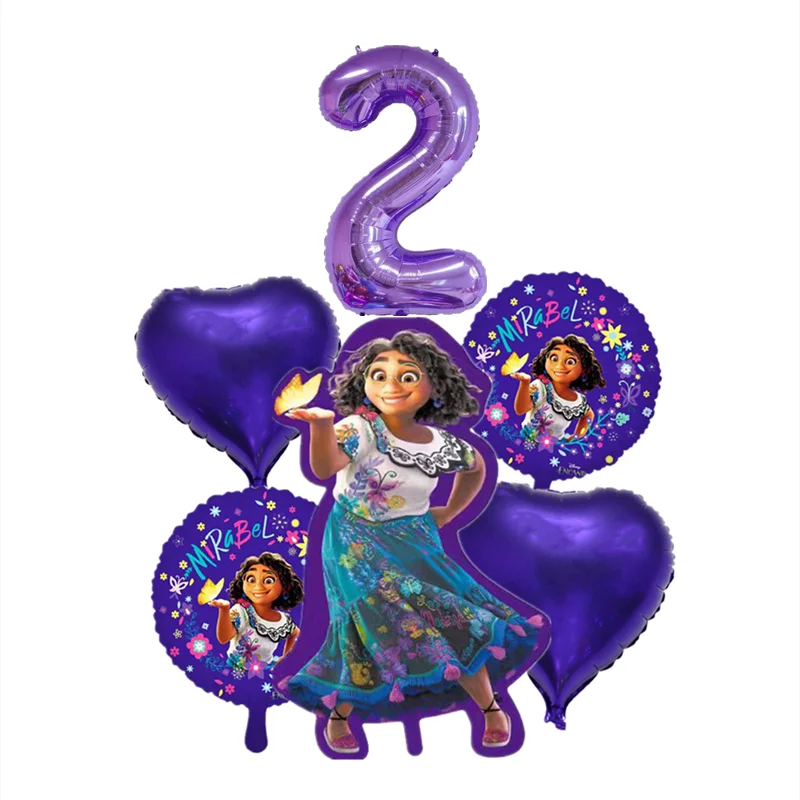 32inch Disney Birthday Balloons Cartoon Encanto Mirabel Figures Foil Latex Inflatable Kids Party Decoration Toys Gifts - купить по