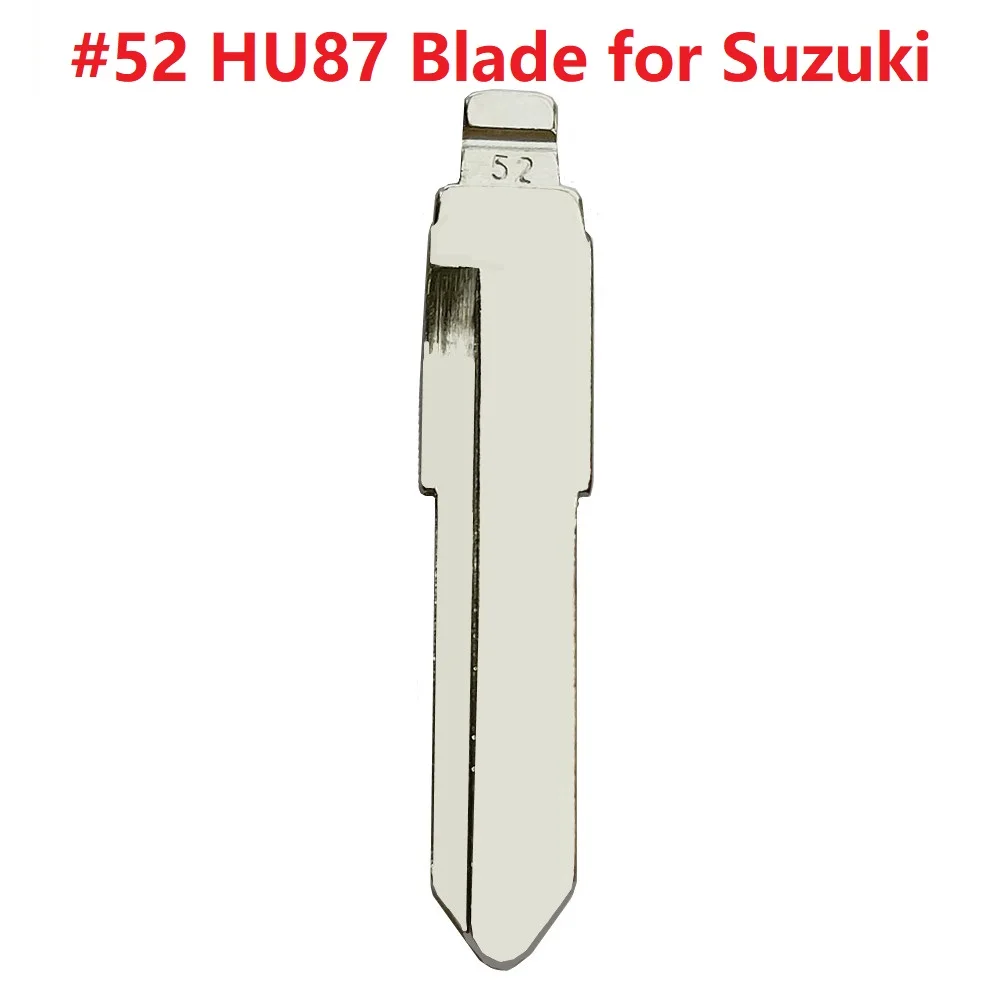 

10pcs #52 HU87 Blade Metal Blank Uncut Flip KD VVDI Remote Key Blade for Suzuki for-Mitsubi-shi