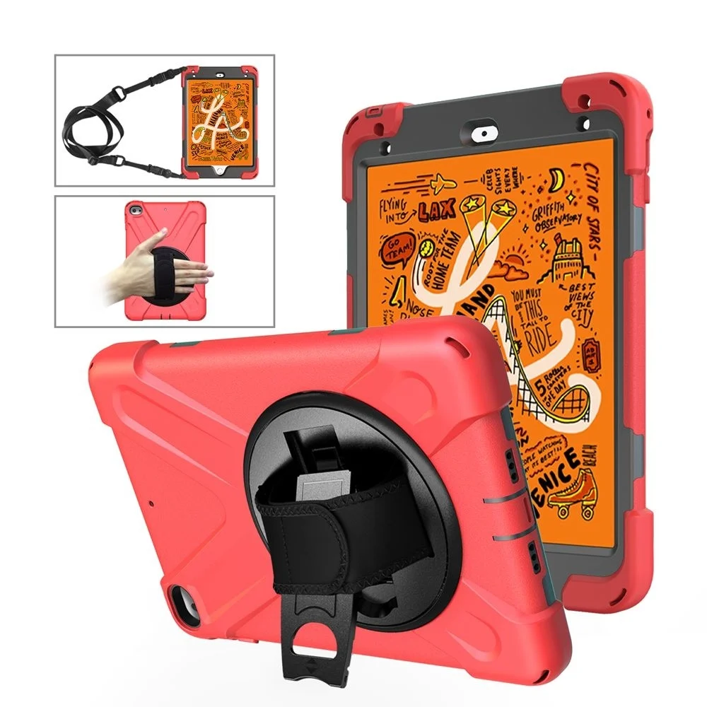 

For iPad mini 1 2 3 4 5 case hand-held Shock Proof full body cover Handle stand sleeve for ipad mini case