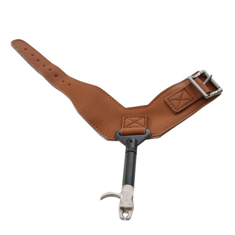 

Hunting- Arrow Archery Bow Releases with Adjustable Strap for Shooting Practice with Trigger Wrist Strap Steel Calip