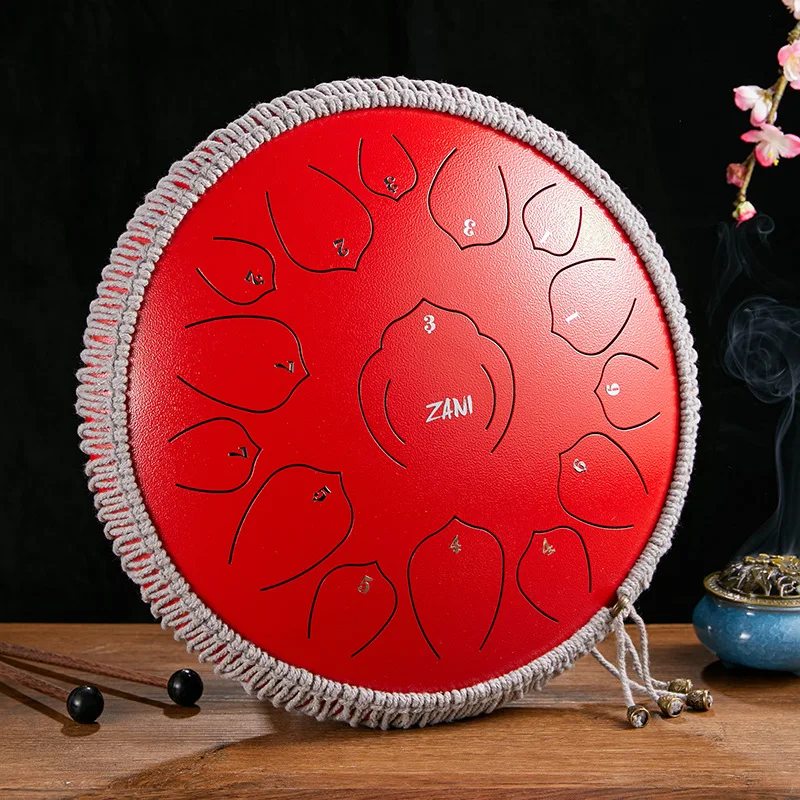 

12/14 Inch Steel Tongue Drum 15 Tone Hand Drum C tone Yoga Meditation Beginner Professional Percussion Instrum With Drum Bag