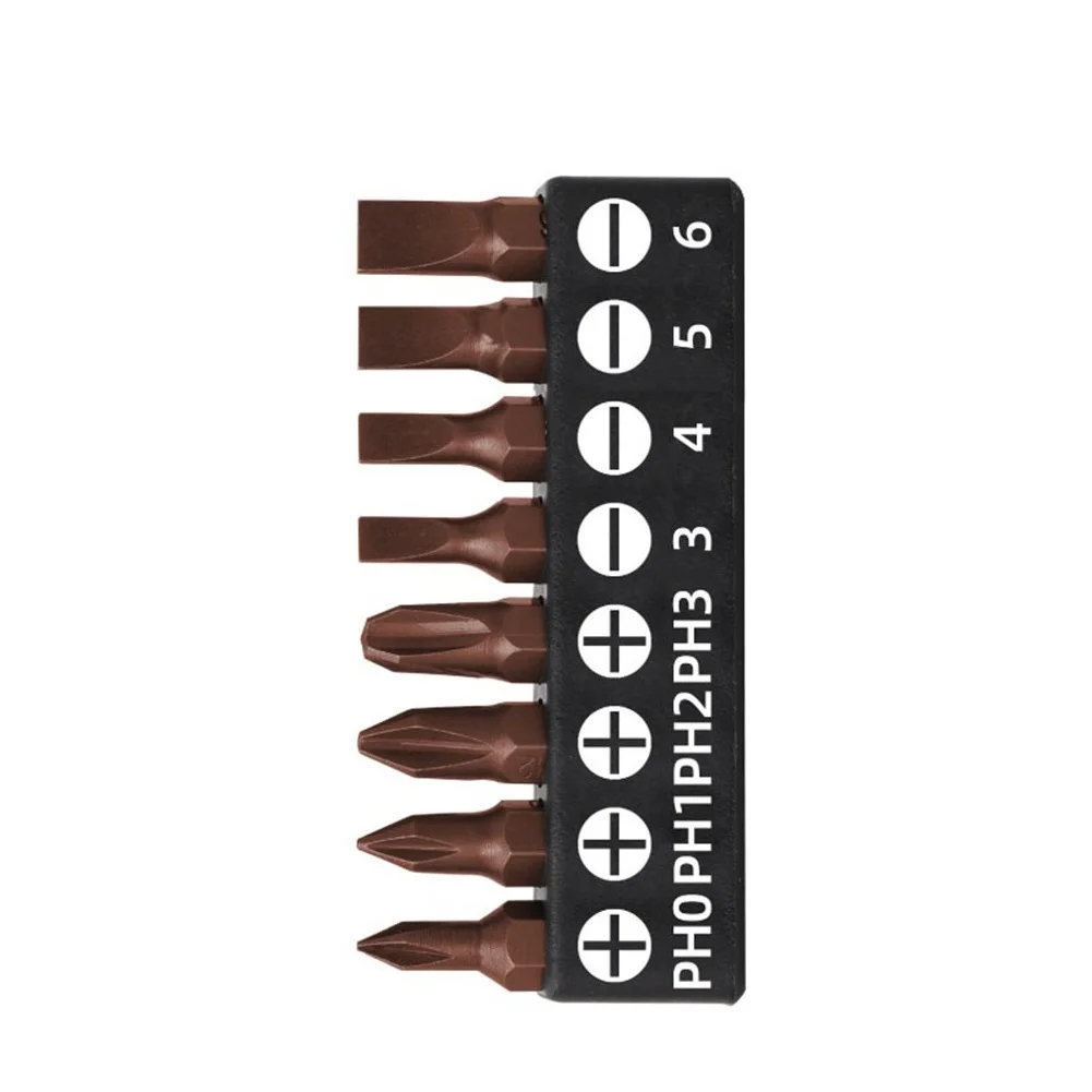 

Durable Screwdriver Bits Hand Tools Magnetic PH0 PH1 PH3 SL4 SL6 Screwdriver Bits 25mm Security 8pcs Torx Star