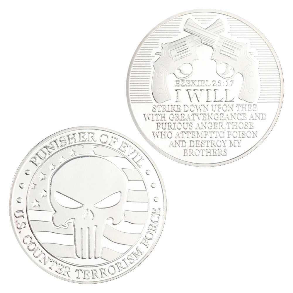 

United States Counter Terrorism Force Souvenir Silver Plated Coin Punisher of Evil Commemorative Coin Challenge Coin
