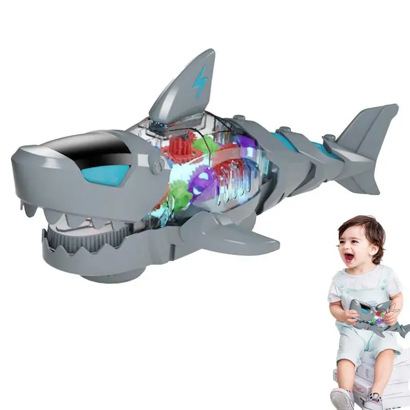 

Electric Animals Shark Toy With LED Robots Battery Operated Sharks For Children Kids Toys Educational Toddler Sensory Fish Toys