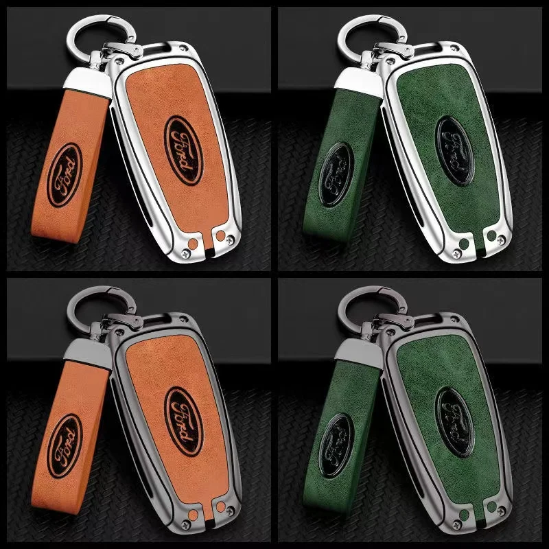

Zinc Alloy Car Remote Key Full Cover Case Fob For Ford Edge Fusion Mustang Explorer F150 F250 F350 Ecosport Protector Holder