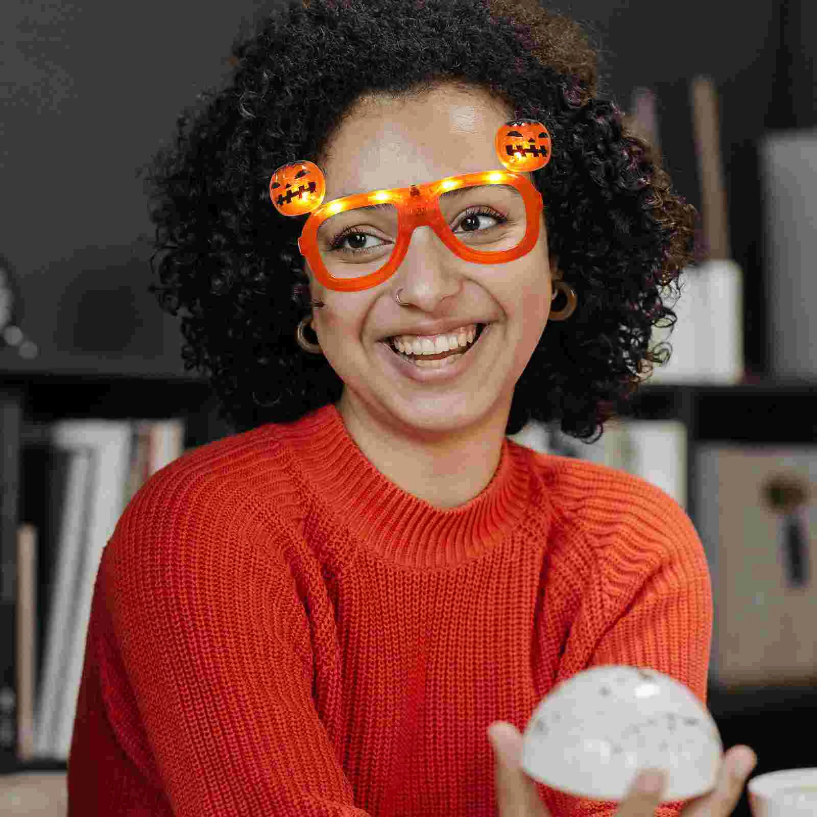 

Pumpkin Sunglasses Funny LED Flashing Light Eye Glasses Custome Prop Party Favors Supplies