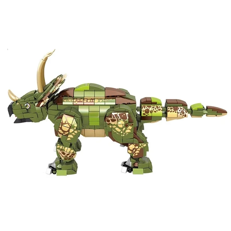 SEMBO динозавр строительные блоки трицератопс модель мелкие частицы собранная