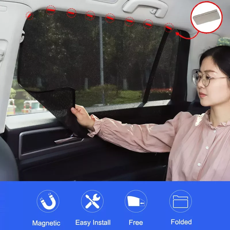 

Car Sun Shade UV Protection Curtain Sunshade Side Window Mesh Anti-direct Sun Visor Summer Protection Film Accessories