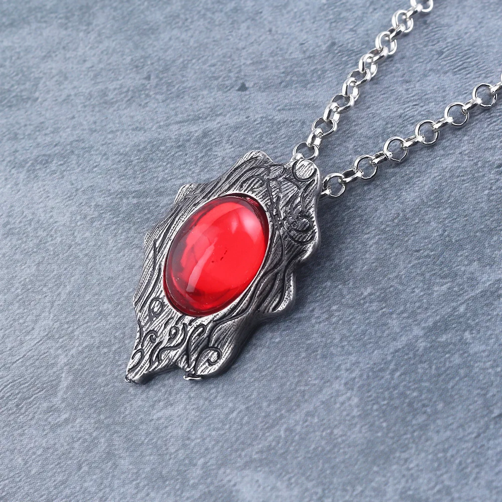 Модное ожерелье с подвеской DMC Devil MayCry 5 Dante красное синее драгоценное для косплея