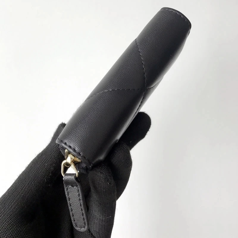 2023High Quality Custom 100% Sheepskin Card Holder For Women Solid Fashion Credit Card ID Card Holder Wallet Coin Purse Pouch