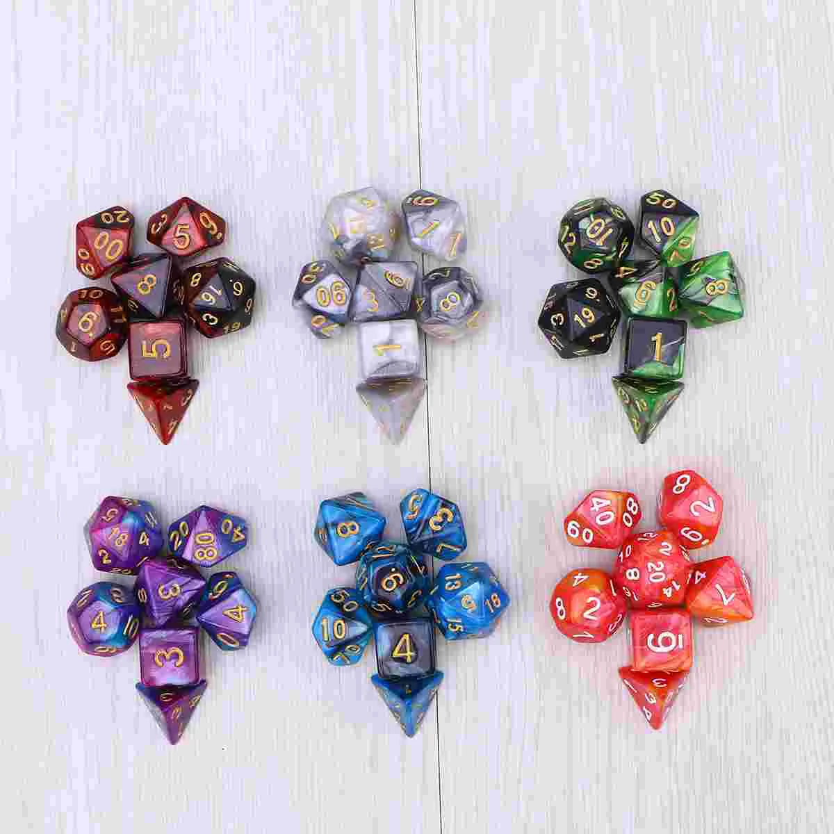 

Набор костей для настольных игр, многогранные акриловые двухцветные игральные D20 настольные компьютеры для ролевых игр, математические мет...