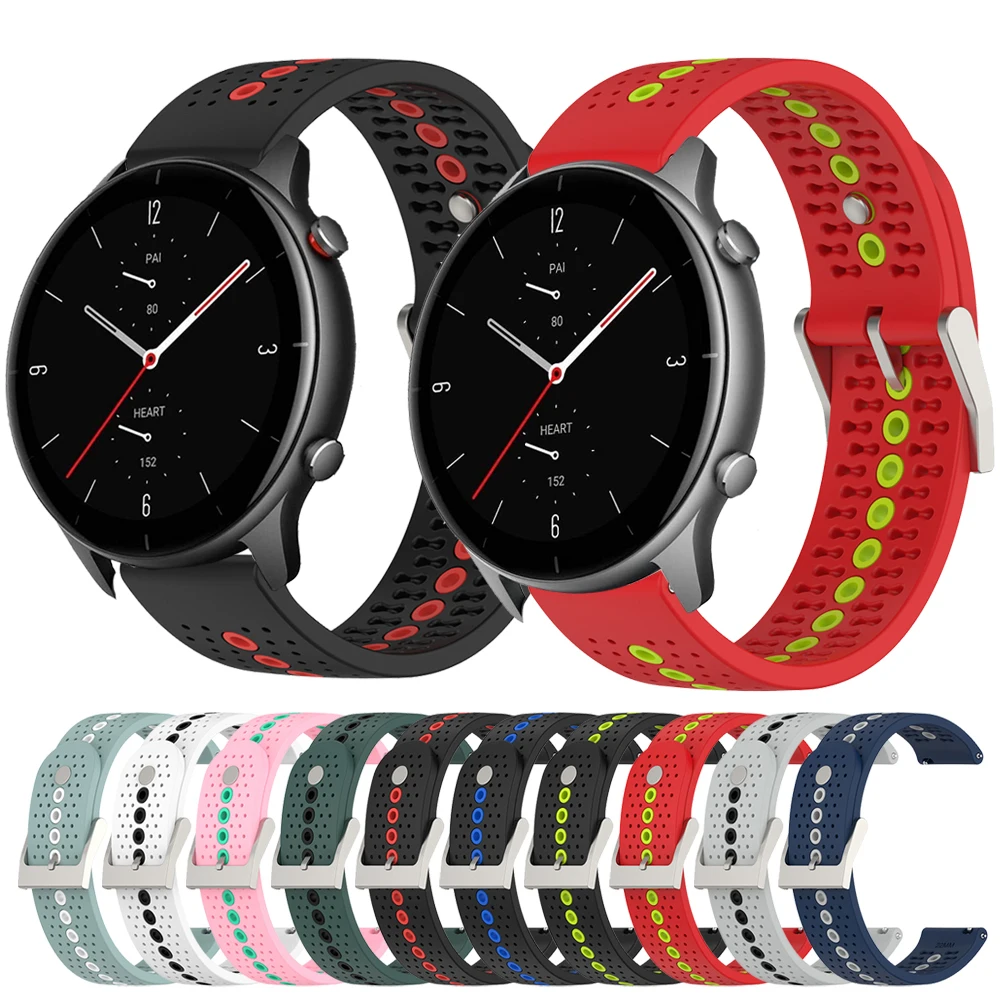 

Soft Silicone Band For Huami Watch Amazfit GTR 3 Pro 2 2e 47mm 42mm Strap Stratos GTS 2 Bip s Pace 20mm 22mm Bracelet Wristbands