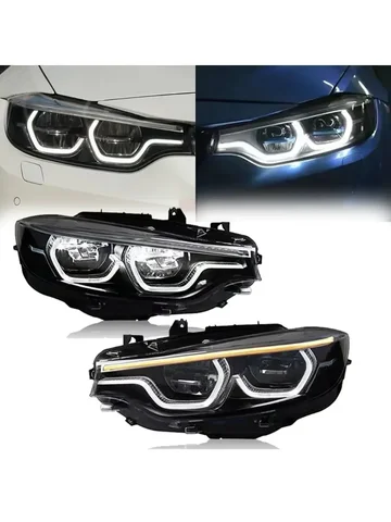 Подходит для светодиодных фар в сборе для BMW серии 4 2014-2019 M3 M4 F32 F80 F82 F33 F83 F36 Модифицированная фара GTS с ложкой DRL
