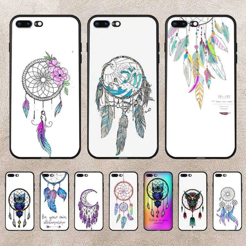 

Dream Catcher Drawings Feather Owl Phone Case For Huawei Y5 Y62019 Y52018 Y92019 Luxury Funda Case For 9prime2019