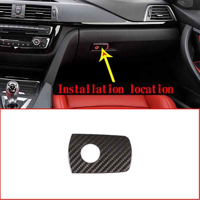 

1 шт. натуральное углеродное волокно для BMW F80 F82 F83 M3 M4 2014-2018 пассажирский ящик для хранения декоративная отделка Аксессуары Y