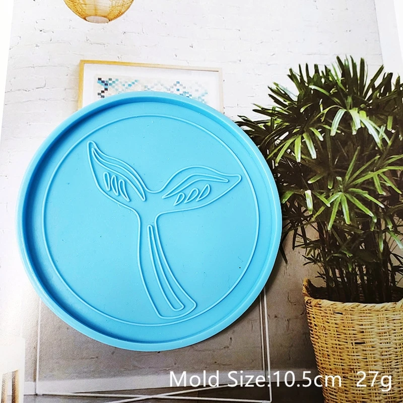 

Fish Tail Coaster Epoxy Resin Mold Handmade Cup Mat Mug Pad Silicone Mould DIY