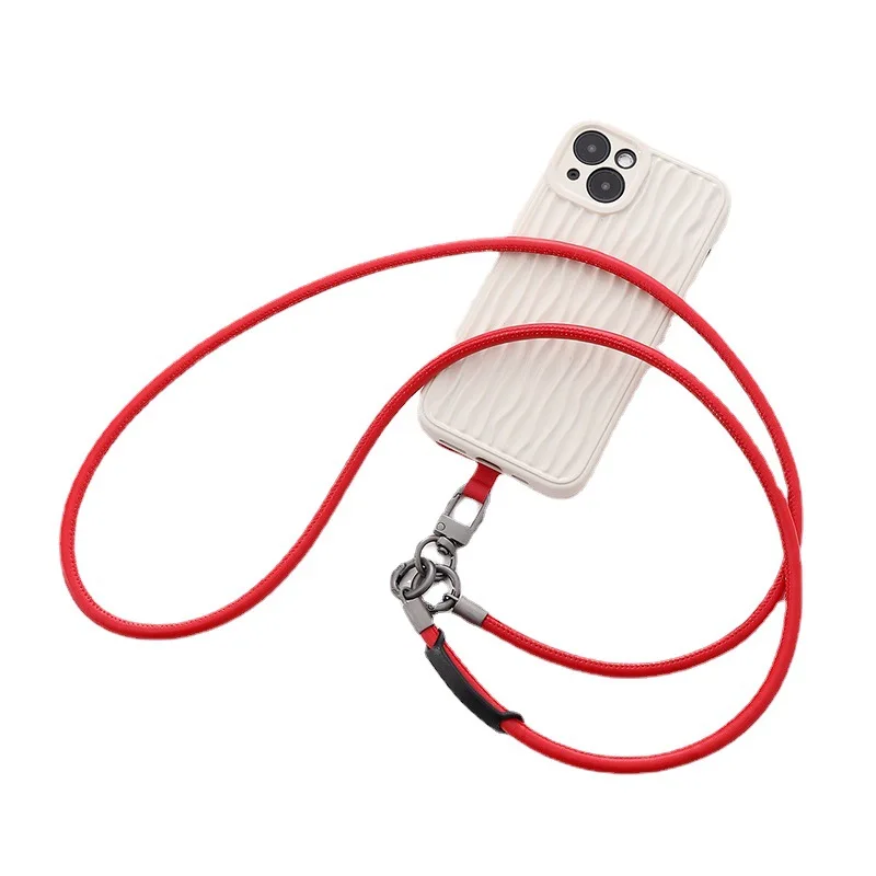 6mm Leather Rope Mobile Phone Lanyard Can Be Carried on The Back of The Neck, Which Is Solid and Durable