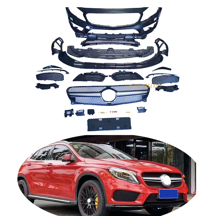 

X156 car body kit GLA45 AMG style front bumper rear bumper for Mercedes Benz GLA Class 2015 2016 2017 2018 2019