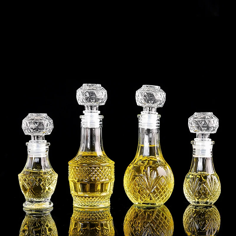 1 шт. 50 мл прозрачная маленькая пустая бутылка для винного вина мини-стеклянные