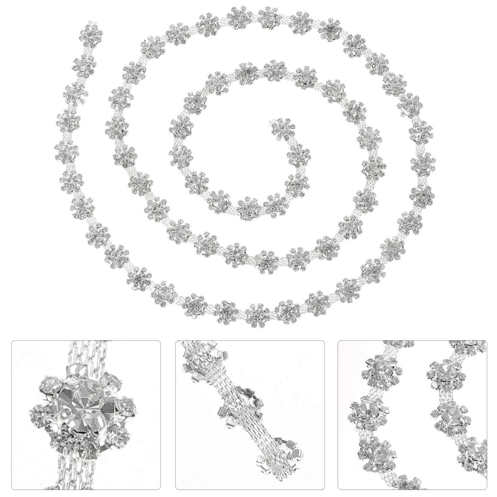 

Trim Rhinestone Ribbon Crystal Diamond Wrap Chain Bling Diy Clothing Applique Yard The Accessories Shower Bridal Crafts Cake