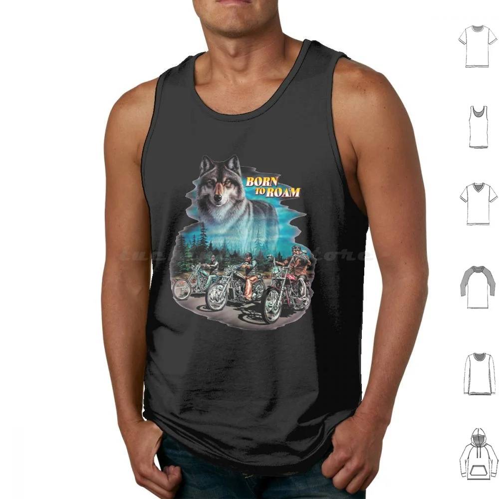 

Wolf Born To Roam Tank Tops Print Cotton Wolf Gray Wolf Wolves Born Roam Born To Roam Wild Adventure Animal Forest
