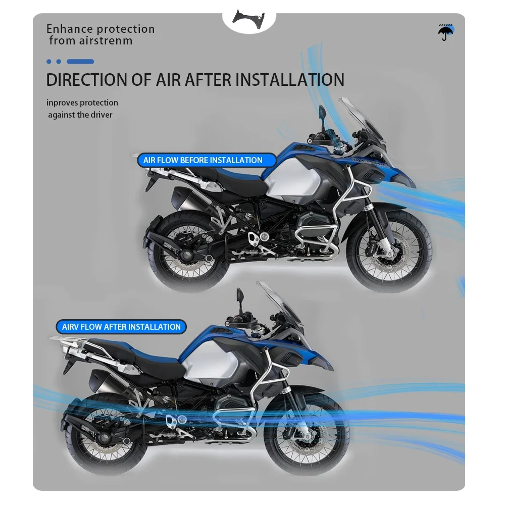 Фото Обтекатель кабины мотоцикла для BMW R1200GS R1250GS LC ADV Adventure R 1250 GS R 1200GS LC R1250 GS Дефлектор восходящего потока 2013-2023 №4