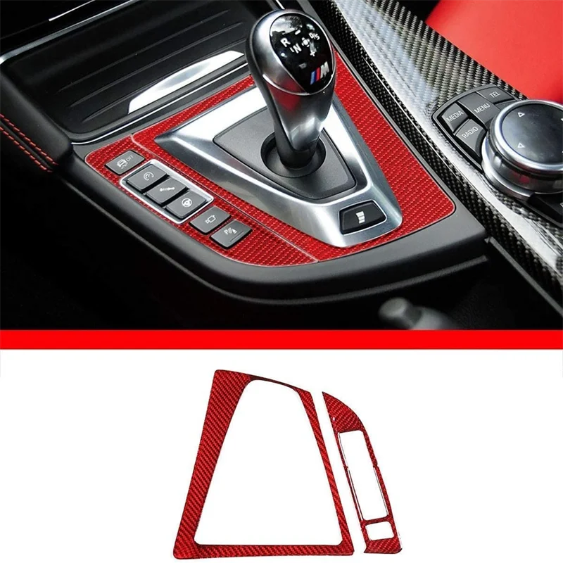 

For BMW M3 M4 F80 F82 F83 2014-2018 Left Hand Drive Carbon Fiber Center Console Gear Shift Panel Trim Accesssories