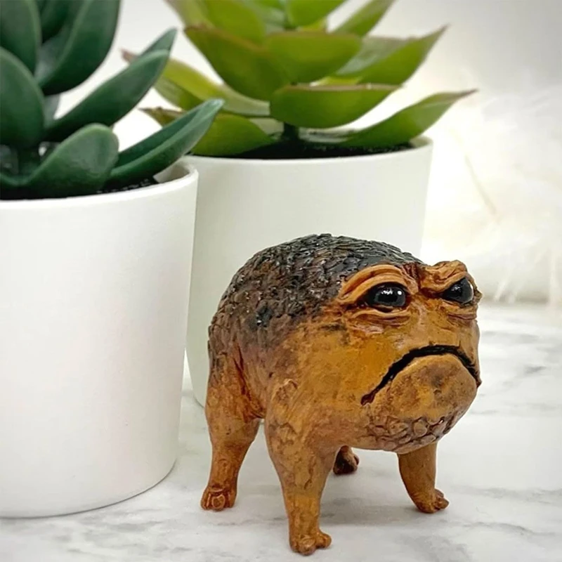 Grumpy лягушка брикет уродливая злобная наружная садовая декоративная статуя