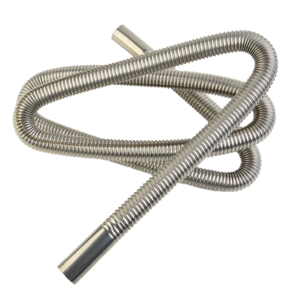 

For Diesel Heaters 1x For Truck Exhaust Pipe Silver Stainless Steel 2.5cm Inner Dia 200cm Long Crooked For Car