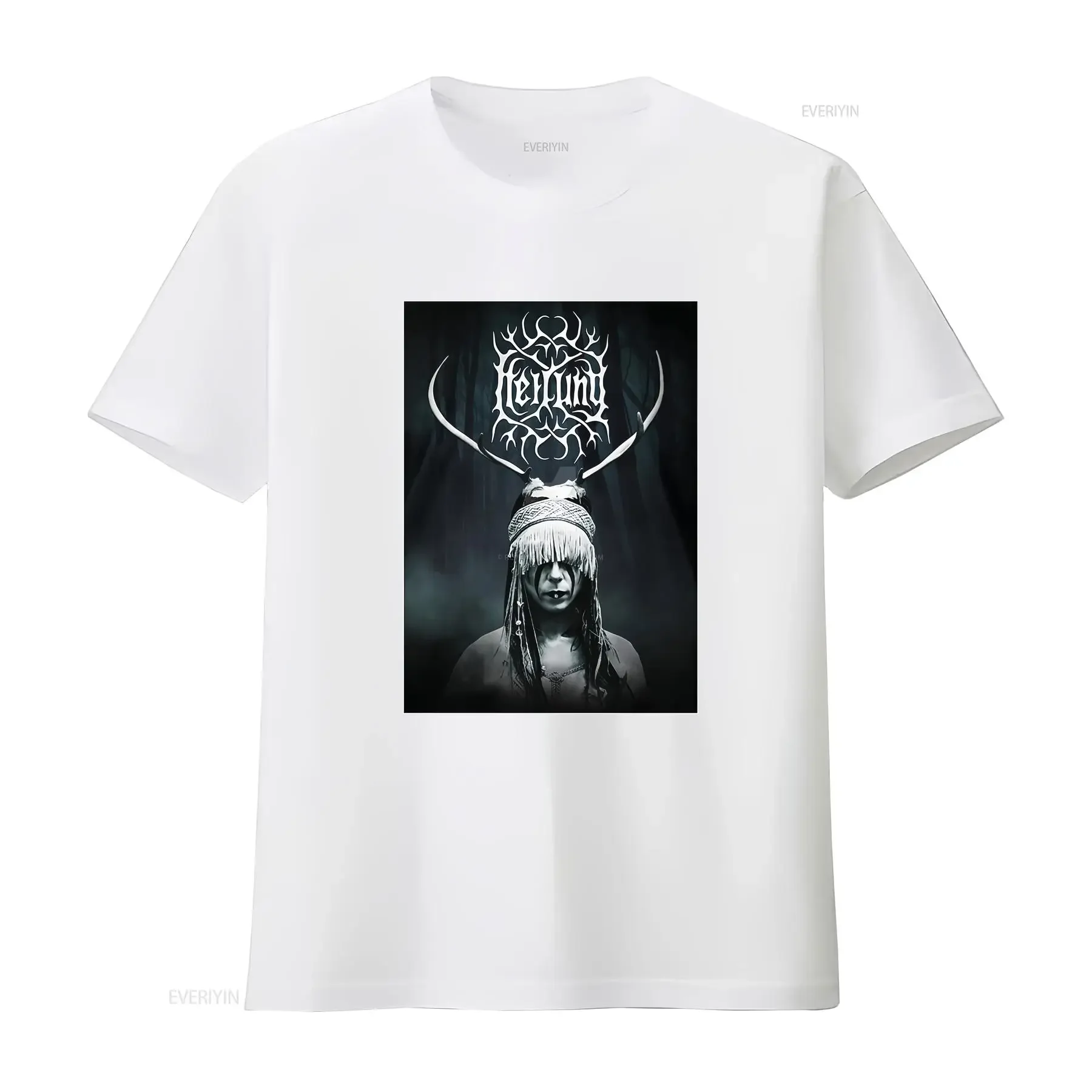 Фото Новая футболка Heilung Lifa 6389, размеры S-5XL, винтажная, с эффектом потертости, дизайнерская одежда, уличный стиль, универсальная, унисекс, комфортная, мягкая, слегка тонкая. №4