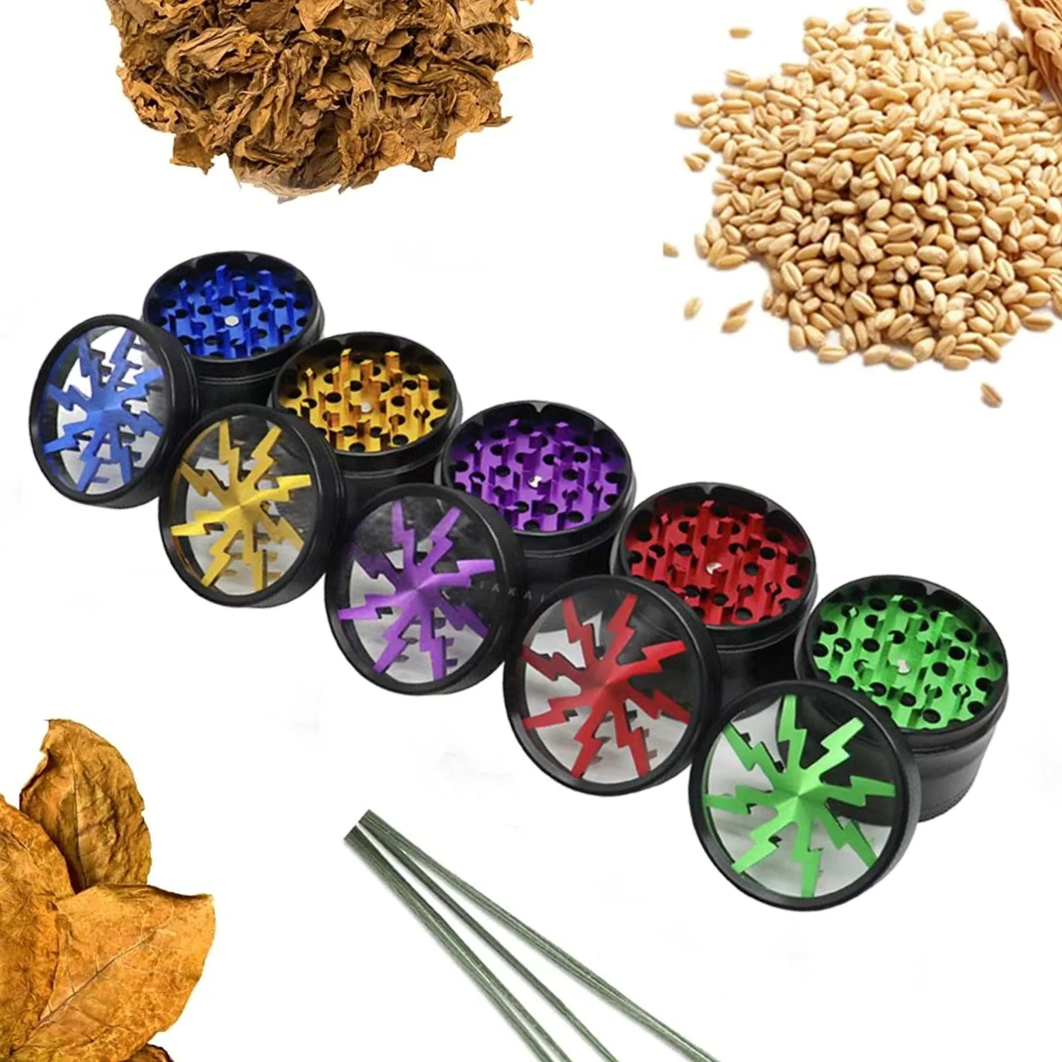

62mm 4 Layers Spice Herb Tobacco Grinders for Smoking Tobacco Mill Metal Dry Herb Crusher Smoking Accessories Herb Grinder