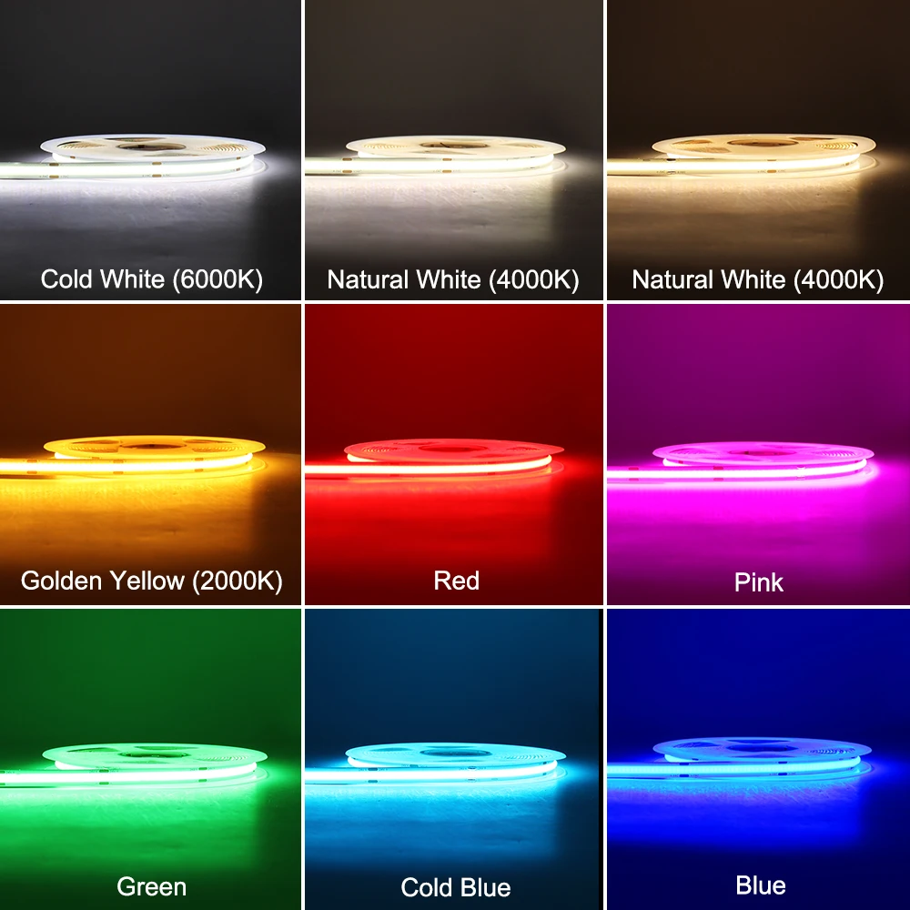 Светодиодная лента Tuya Zigbee с поддержкой Wi-Fi и COB LED полоска теплым холодным белым