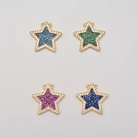 stars connection clasp hooks jewlery making supplies diy necklace chains bracelet accessories zircon parts handcrafted pentagram