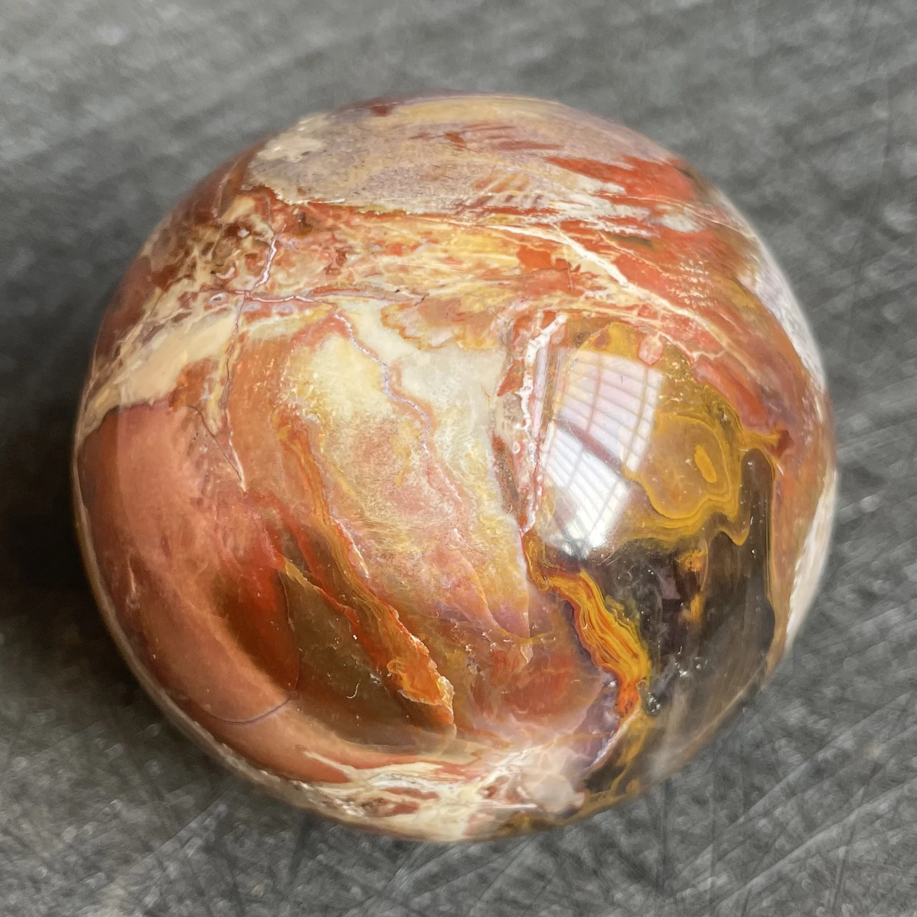 

216g Natural Stone Petrified Wood Sphere Rock Polished Crystal Ball Quartz Feng Shui 2022 Decoration Gift Reiki Healing