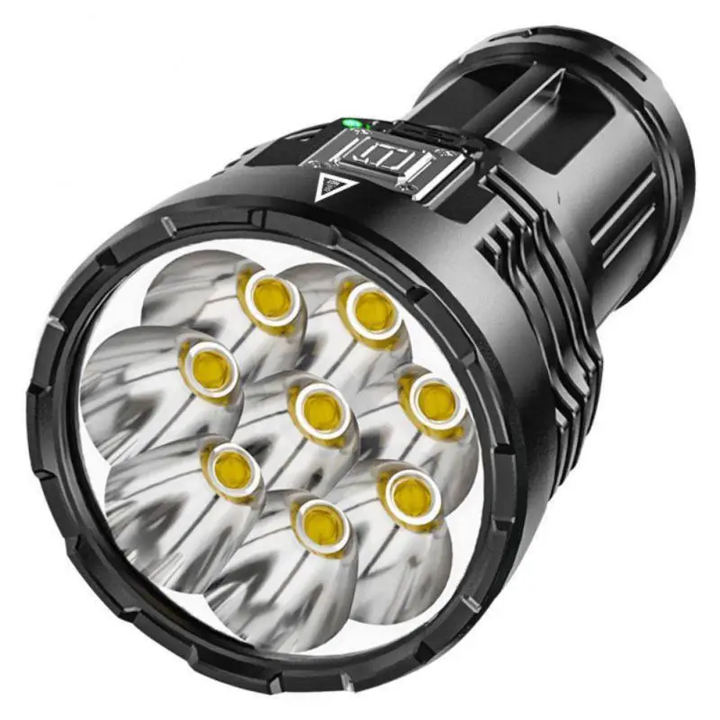 

Фонарик P900 светодиодный тактический, супер мощный фонарь с фитилем, водонепроницаемый Ультраяркий фонарь с зарядкой от USB для кемпинга и ак...