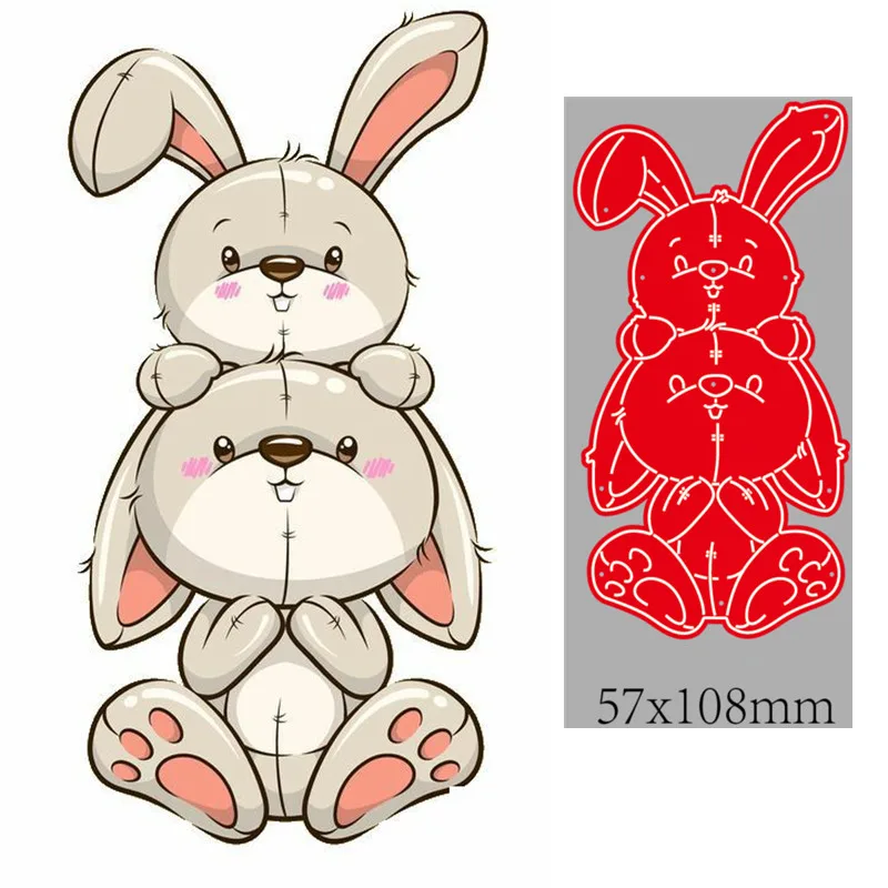 

Металлические штампы животные кролик украшение для скрапбукинга бумаги ремесло Нож Форма лезвие перфоратор трафареты