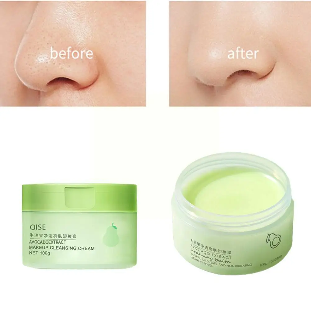 

100g Avocado Cleaning Balm Skin Face Make Up Cleansing Makeup Remover Makeup Remover Balm Gentle Pore Skincare Cleaner Clea X5F5