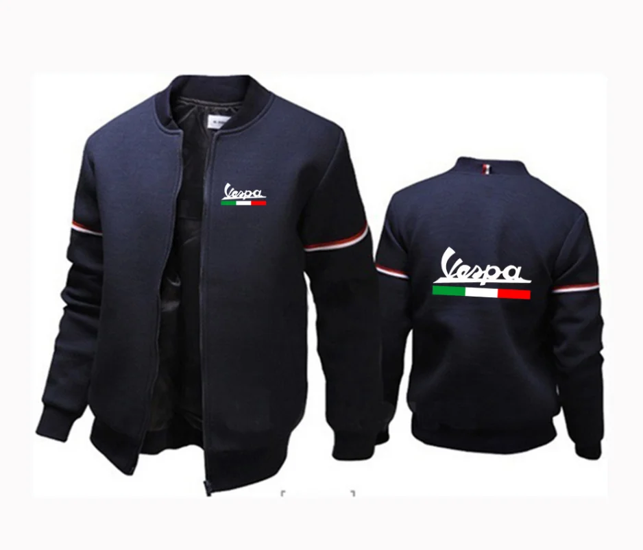 

2022 New Men's Vespa Printing Fashion Flight Cardigan Casual Zipper Jackets All-Match Stand Collar Sweatshirt Tracksuit Coat