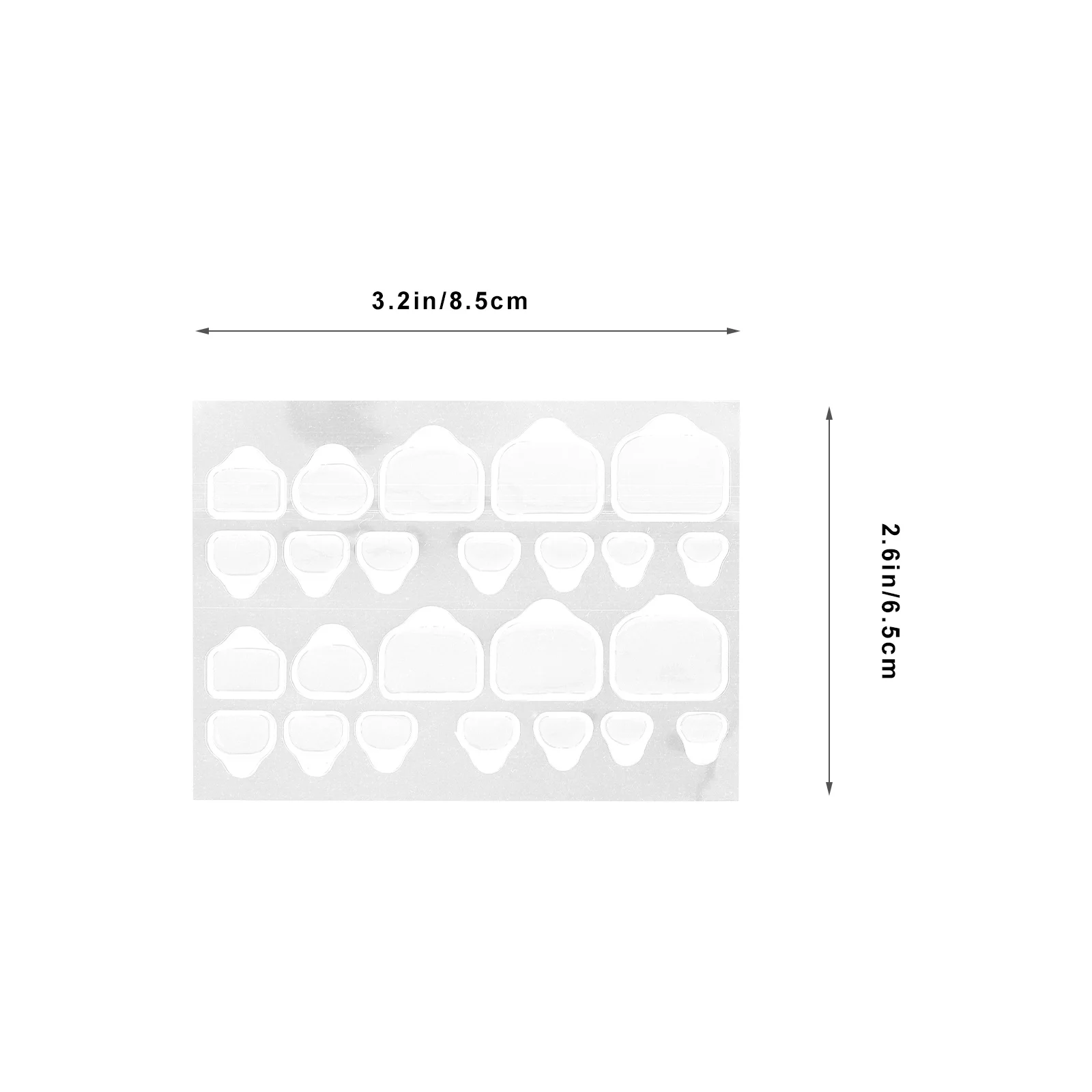 20 листов клейких вкладок для ногтей наклейки липкая высококачественная клейкая