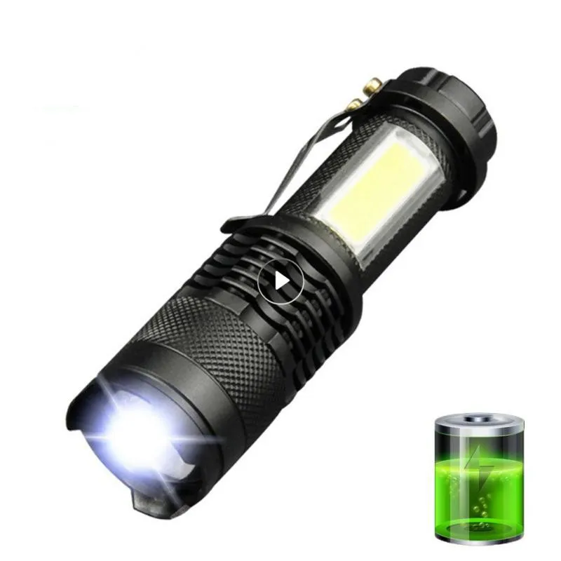 

Adjustable Zoom Focus Mini Led Flashlights 5x Q5 Torches Lamp Lantern Work Light COB Flashlights Camping Light Lamp