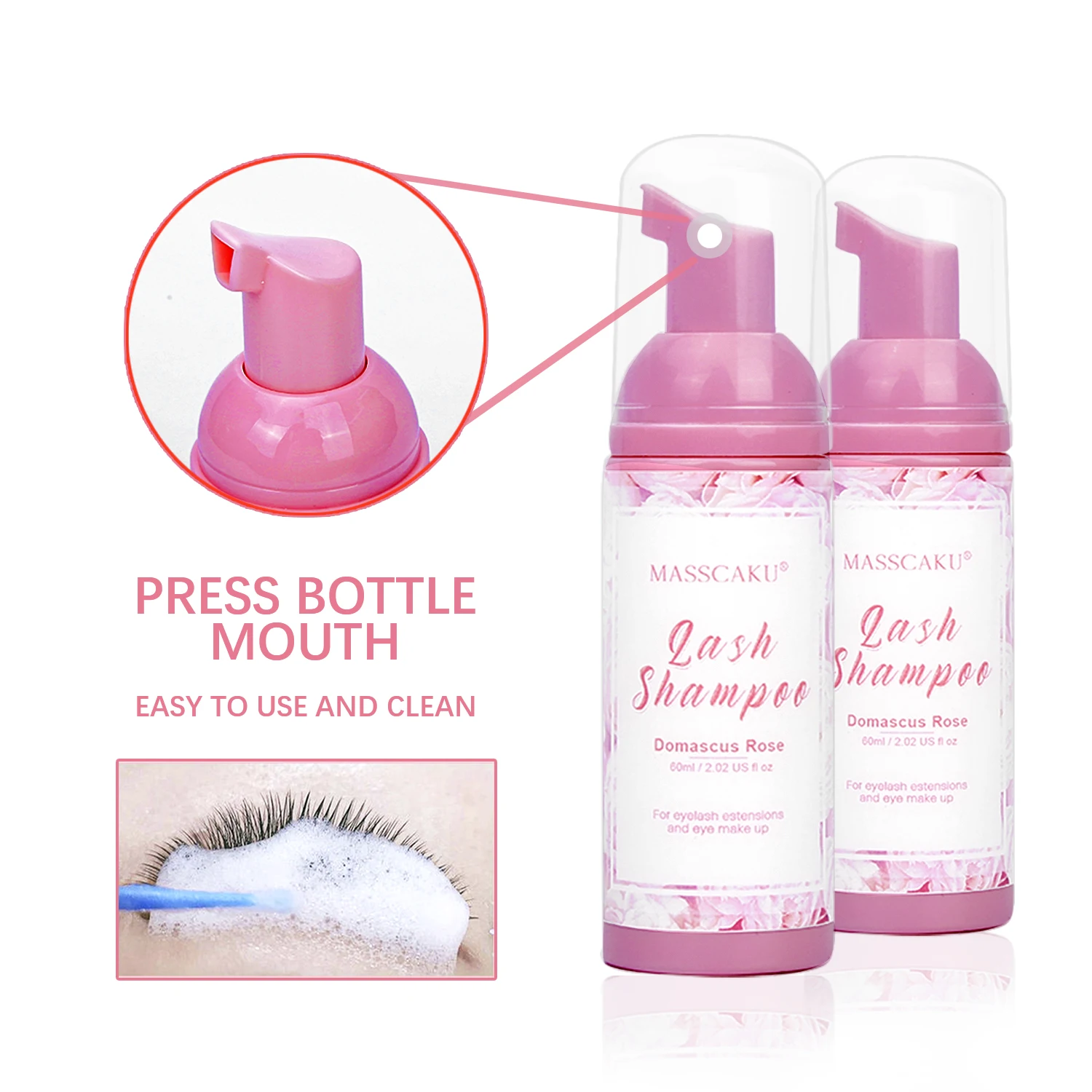 

Набор для снятия пены и удаления клея с ресниц массажный пенный макияж, 60 мл