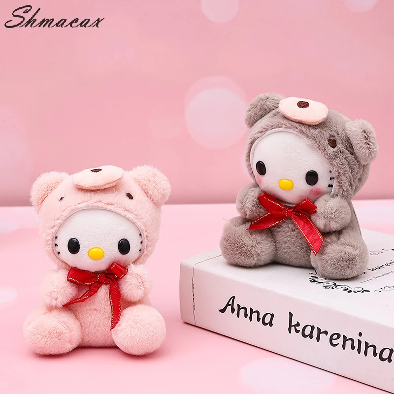 Плюшевый брелок для ключей Hello Kitty милая подвеска в виде кошки Sanrio KT от машины