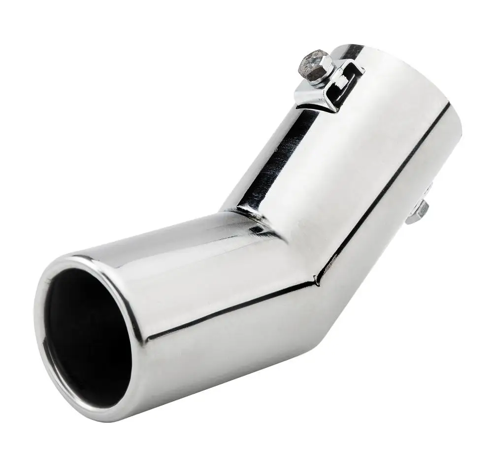 

51mm Inlet Diameter Stainless Steel Flat Round Bending Exhaust Muffler Pipe Modified Tail Throat A191 Car Accessories